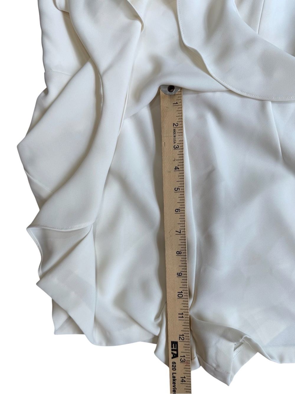 Amanda Uprichard White Strapless Ruffle Romper Size M - Picture 7 of 8
